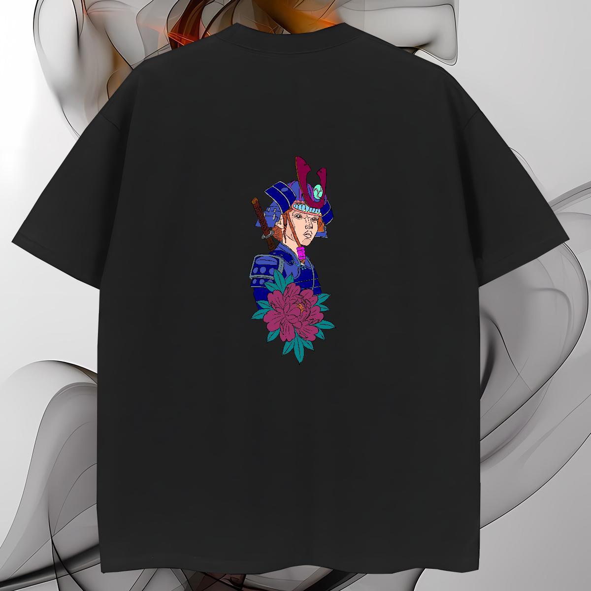 T-Shirts 230g Cotton portrait Casual Crew Neck Breathable Black White Couples T Shirts Fashion Designer Soft Polos