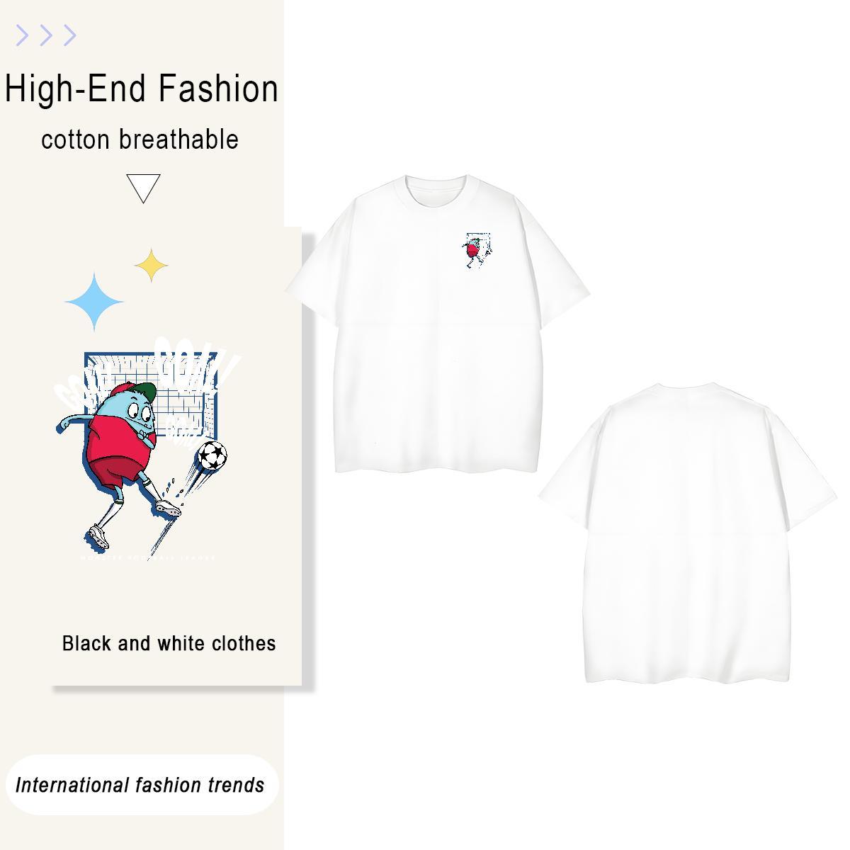 T-Shirts 230g Cotton plush Street wear Hip Hop Short Sleeve O-Neck Graphic Mens Tshirts Classic High Quality Clothings