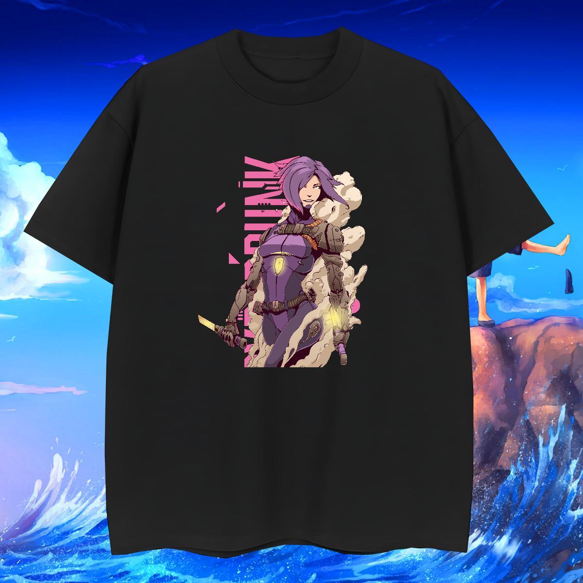 T Shirt For Man 230g Cotton portrait Casual Beach O-Neck Short Sleeve Anime Print Men Tops Tees Fashion Comfortable Tshirts