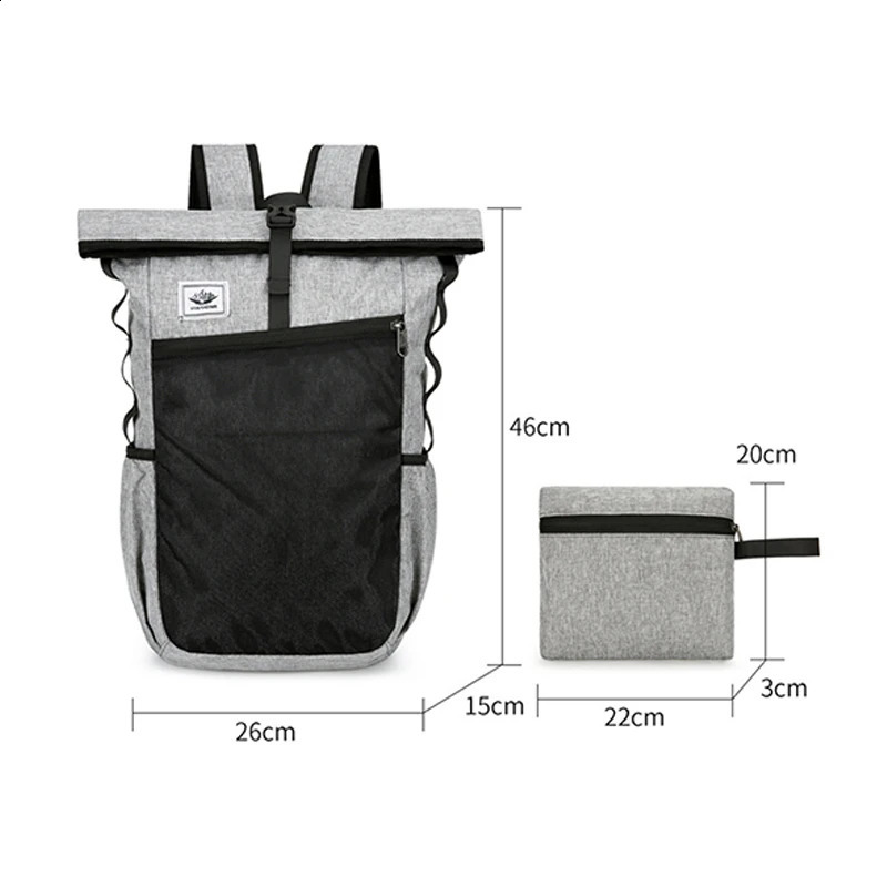Outdoor Foldable Backpack Mens Ultra Light Travel Hiking Day Bag 25L Waterproof Camping Womens School Sports 240813