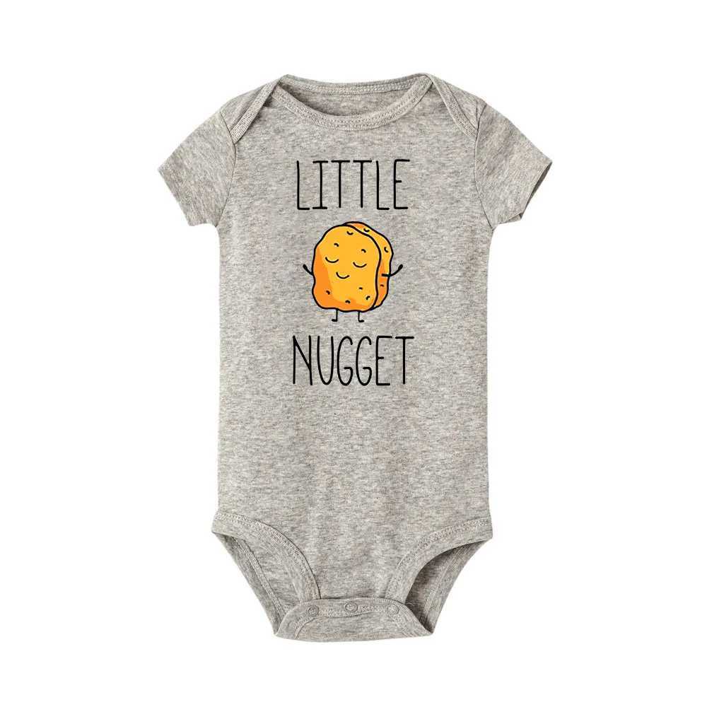 Little Gold nugget baby announces newborn baby tight fitting summer boy girl jumpsuit pregnancy reveals baby clothing baby shower gift W240812