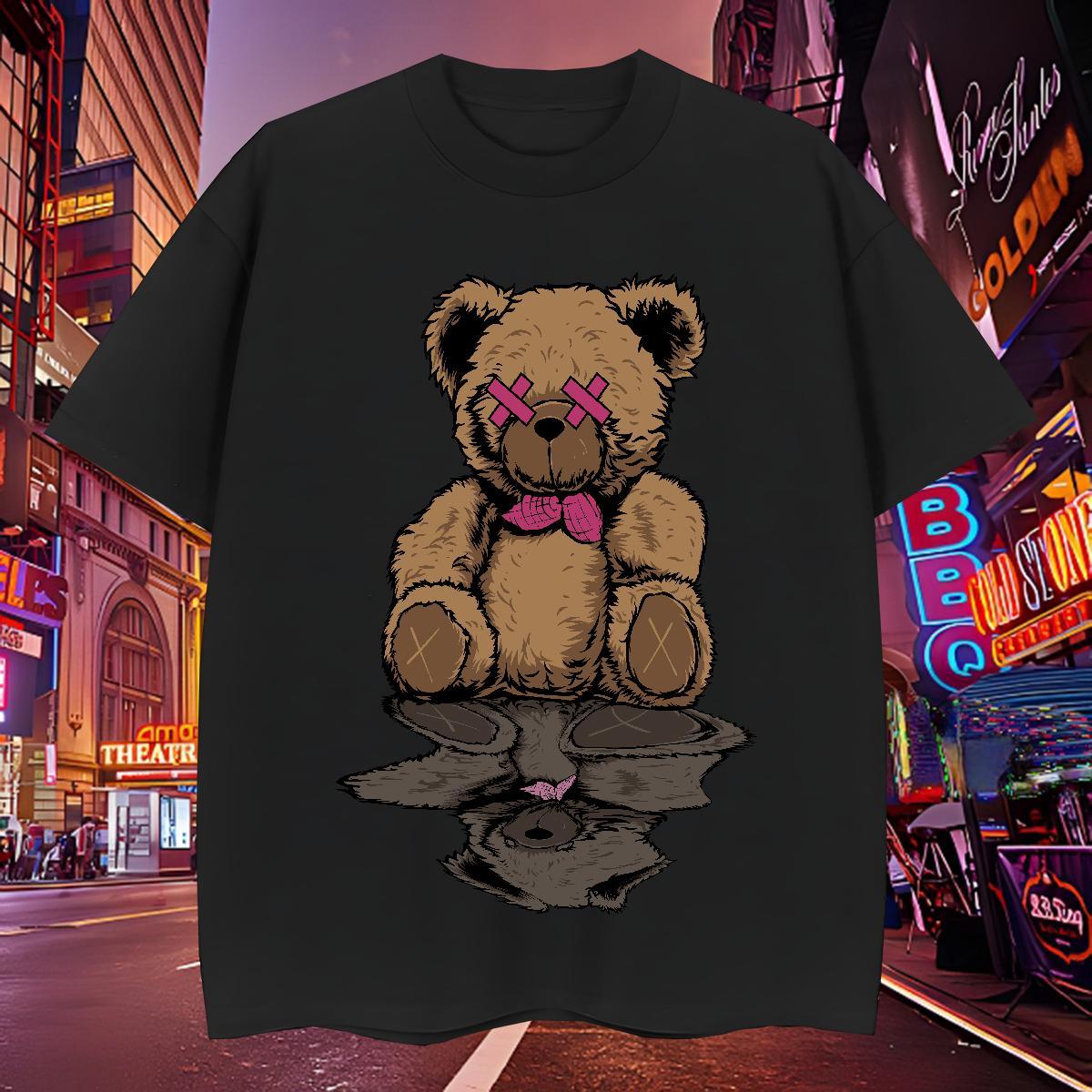 Soft T shirt bear Breathable Crew Neck Daily Wear Customized Print 100% Cotton 230g Men Tshirts Fashion Designer Tees Shirts