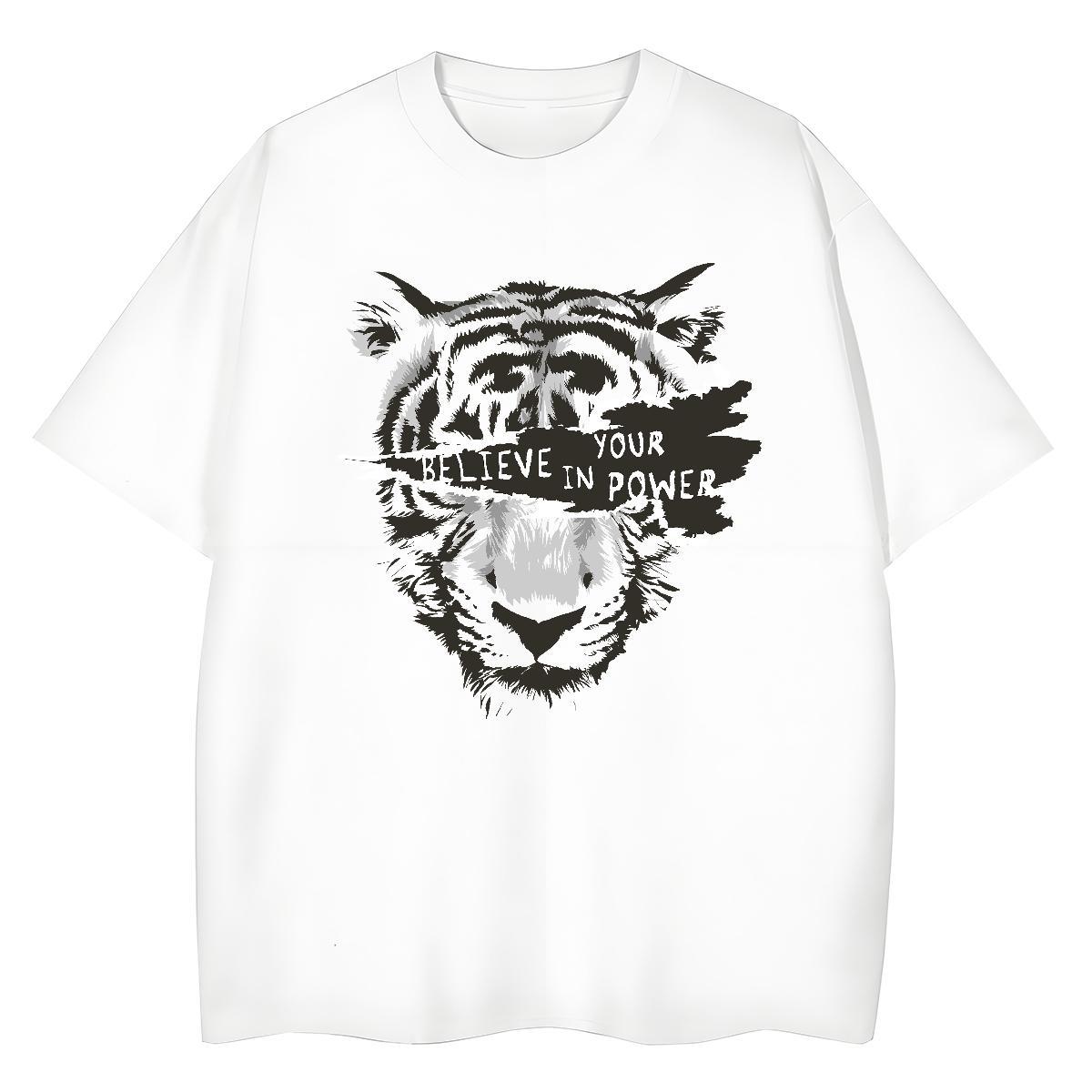 Loose Fit Men T Shirts Breathable Crew Neck Street Custom Printing 230g Cotton Men Tops Tees Classic Casual Tee Shirt