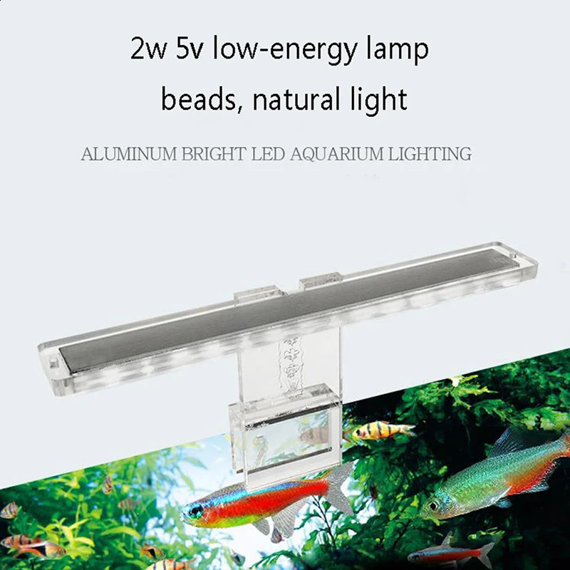 Aquarium Lamp LED Plant Light Fits Tanks Aquatic Lamp Aquarium Bracket Light 240812