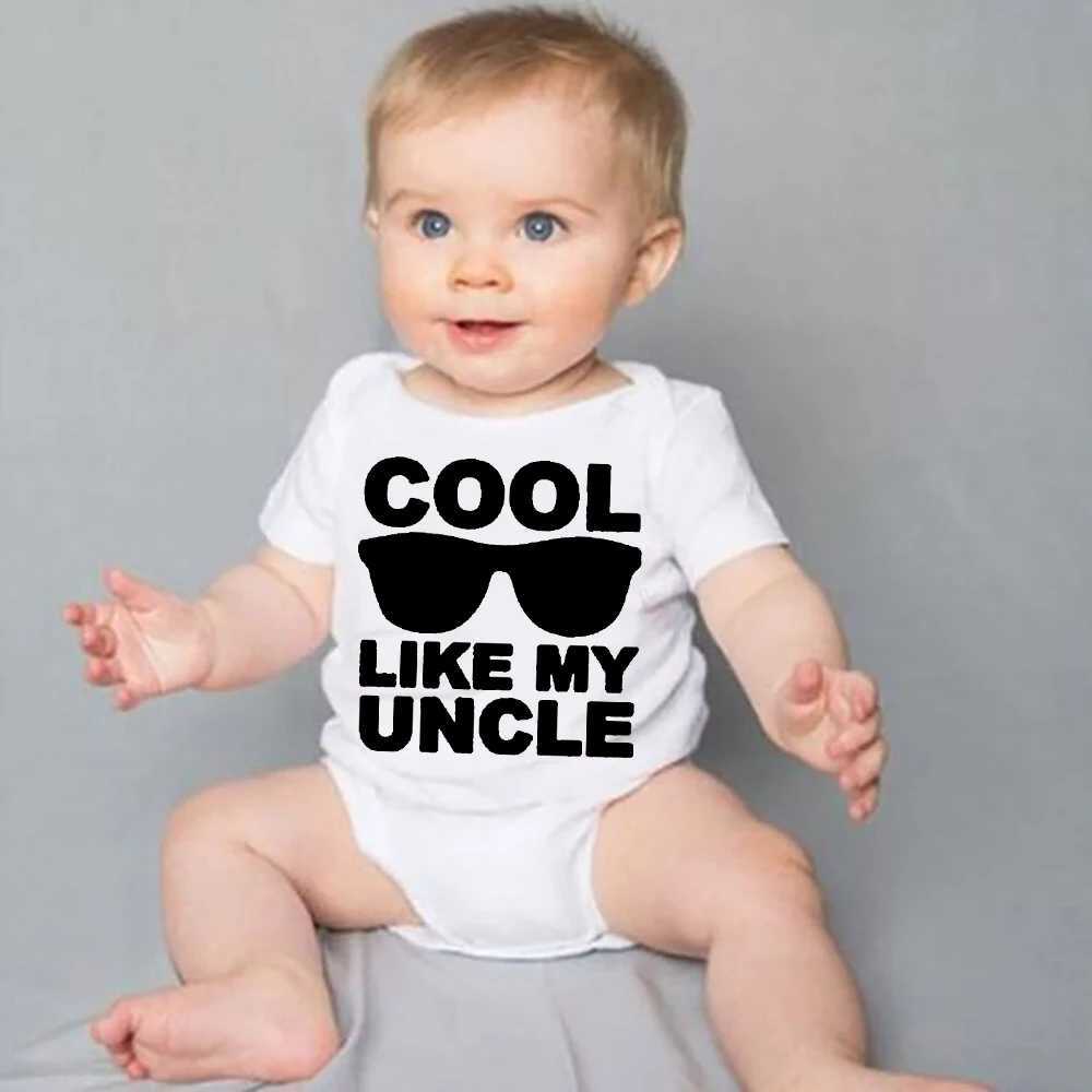 Cool like my uncle newborn baby short sleeved jumpsuit toddler girl boy summer clothing Ropa clothing baby clothing the best gift W240812
