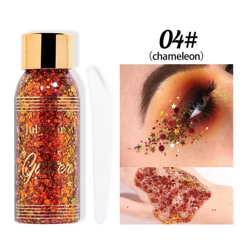 Multi functional glittering nails hair body facial glittering gel art glittering sequins festival stage glitter liquid eye shadow decoration W240812