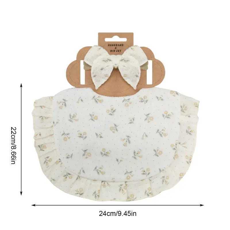 Bibs Burp Cloths Baby Bibs Headbands Bow Nylon Hairbands Double Side Saliva Towel Feeding Burp Cloth Scarf Boys Girls Headwear suppliesL4812