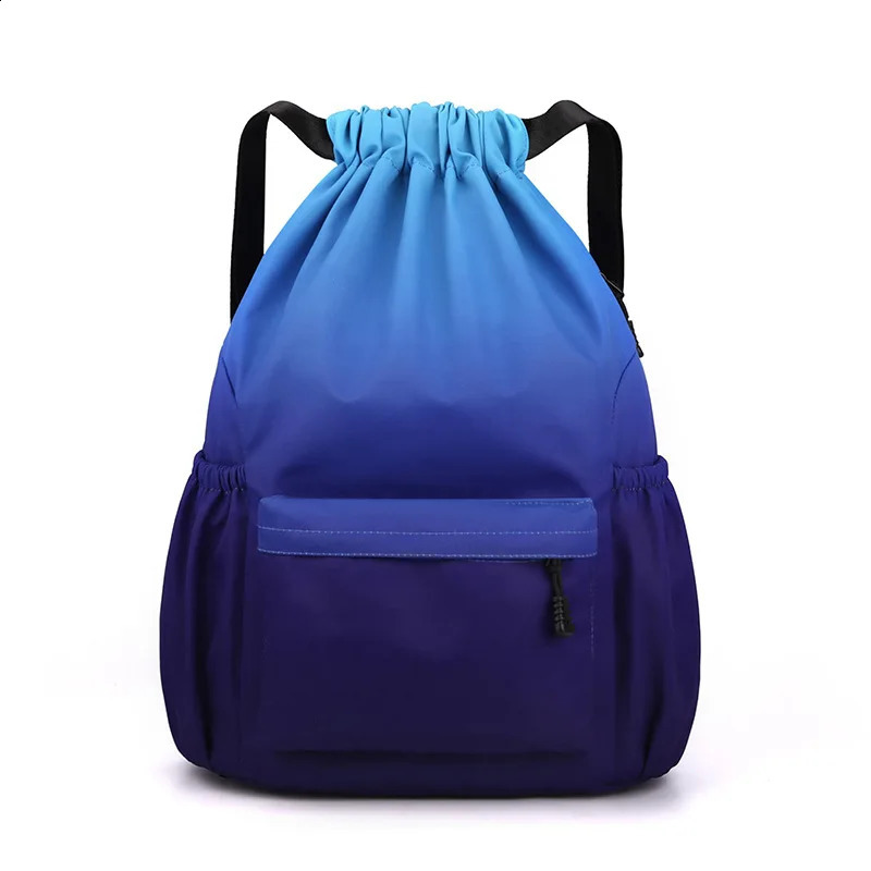 portable mens sports and fitness bag drawstring waterproof folding backpack shoes yoga running travel 240813