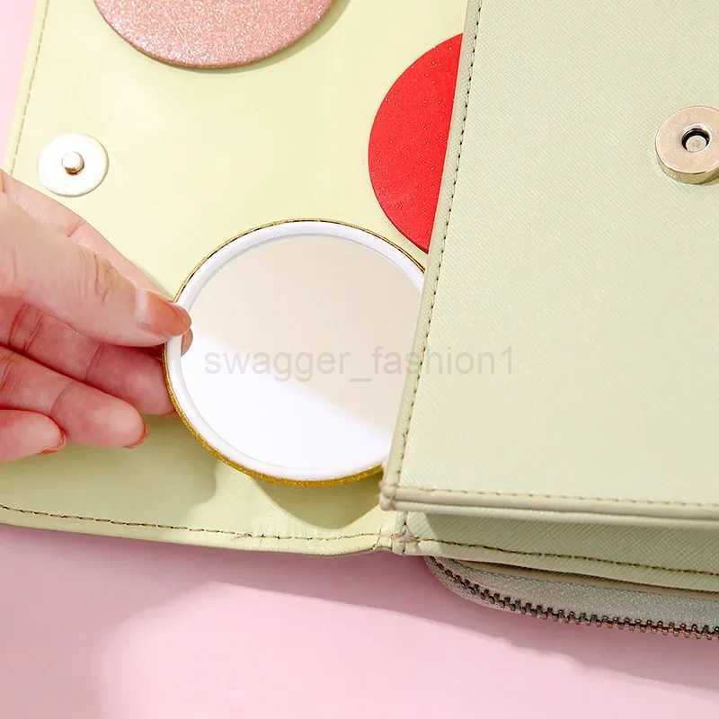 1/3pcs Portable Mini Mirror Simple Solid Color Girl Portable Makeup Mirror Small Pocket Sequin Student Small Round MirrorXJ240813