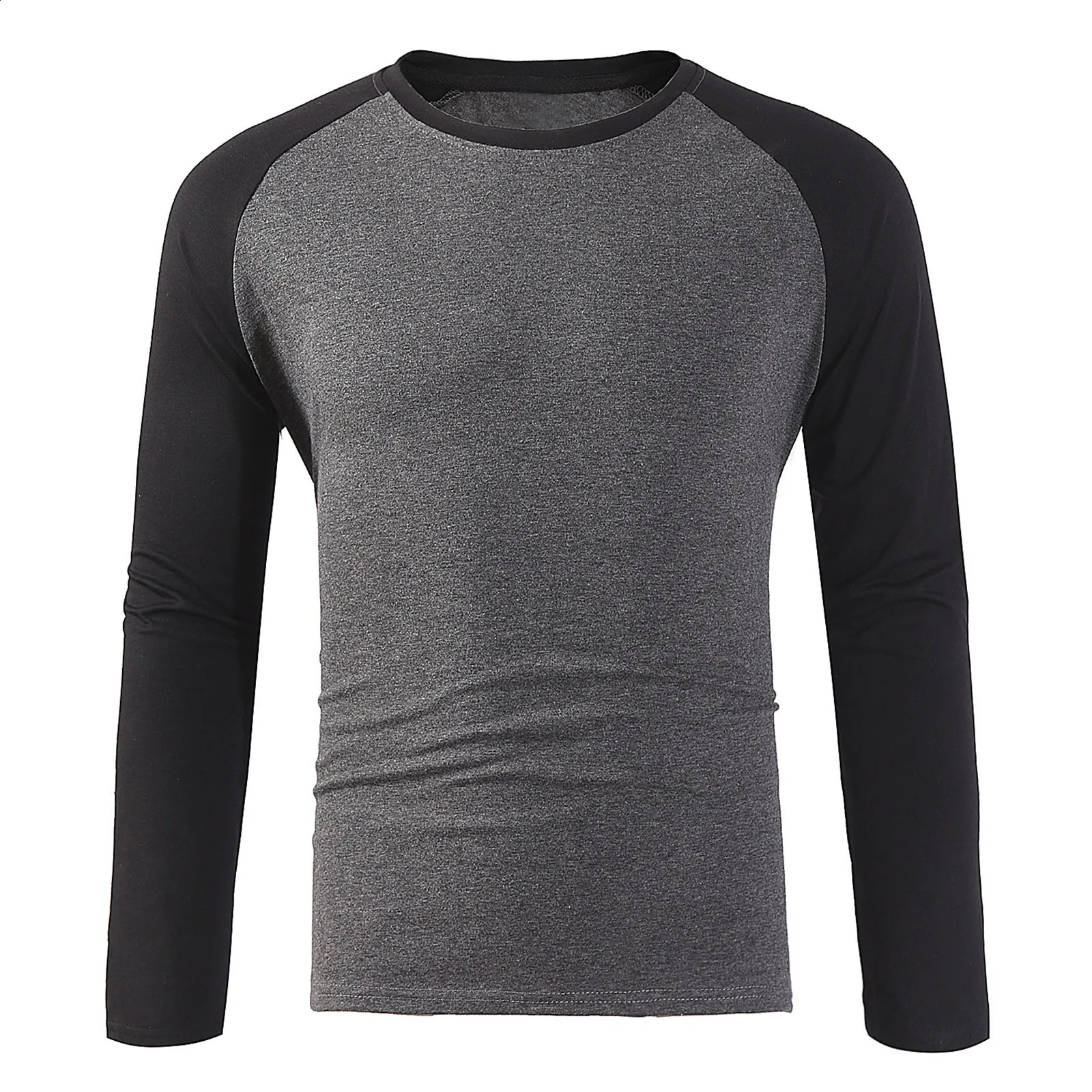 Long Sleeved T-Shirts For Man Spring Fall Thin Blouses Fashion Casual T Shirt Color Patchwork Sportwears Male Outdoor Tops 240812
