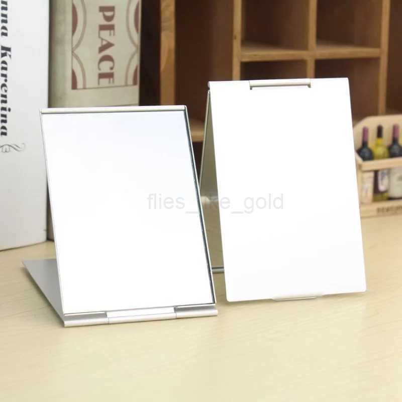 Aluminum folding mirror mini portable makeup mirror holder small mirror vanity table foldable compact pocket cosmetic tool W240813