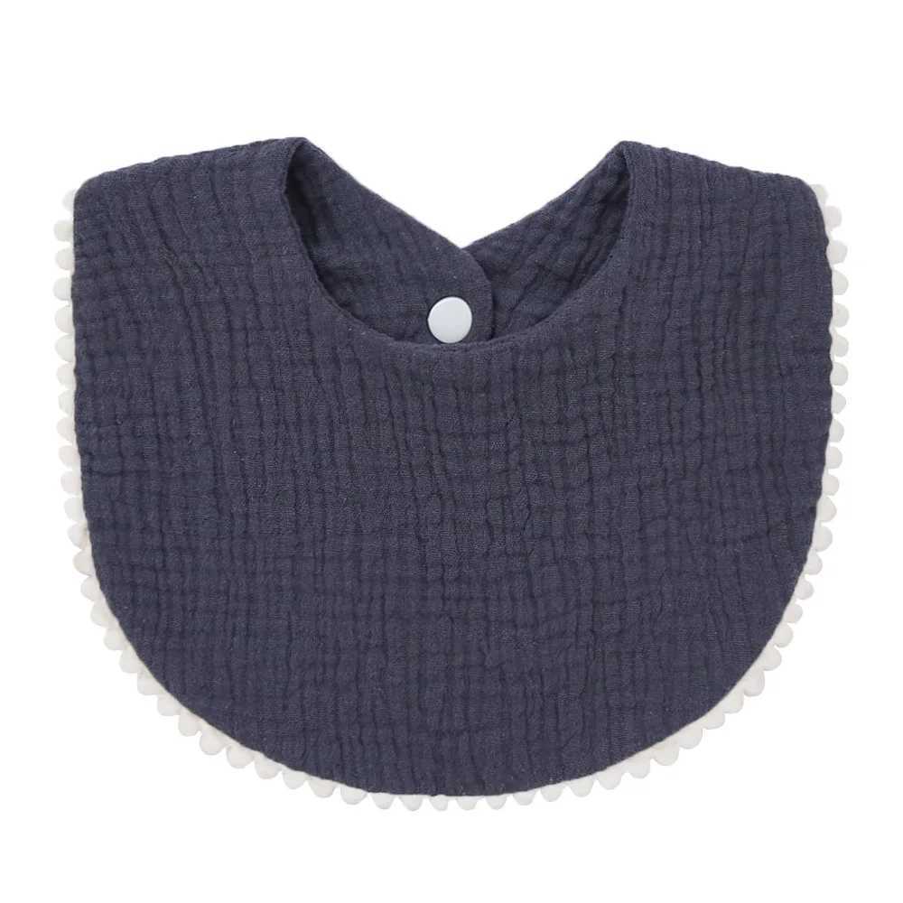 Bibs Burp Cloths Cotton Baby Bibs Solid Color Ruffle Absorbent Baby Tassel Bib Newborn Burp Cloths Bandana Scarf for Boys Girls Feeding Drool BibL4812