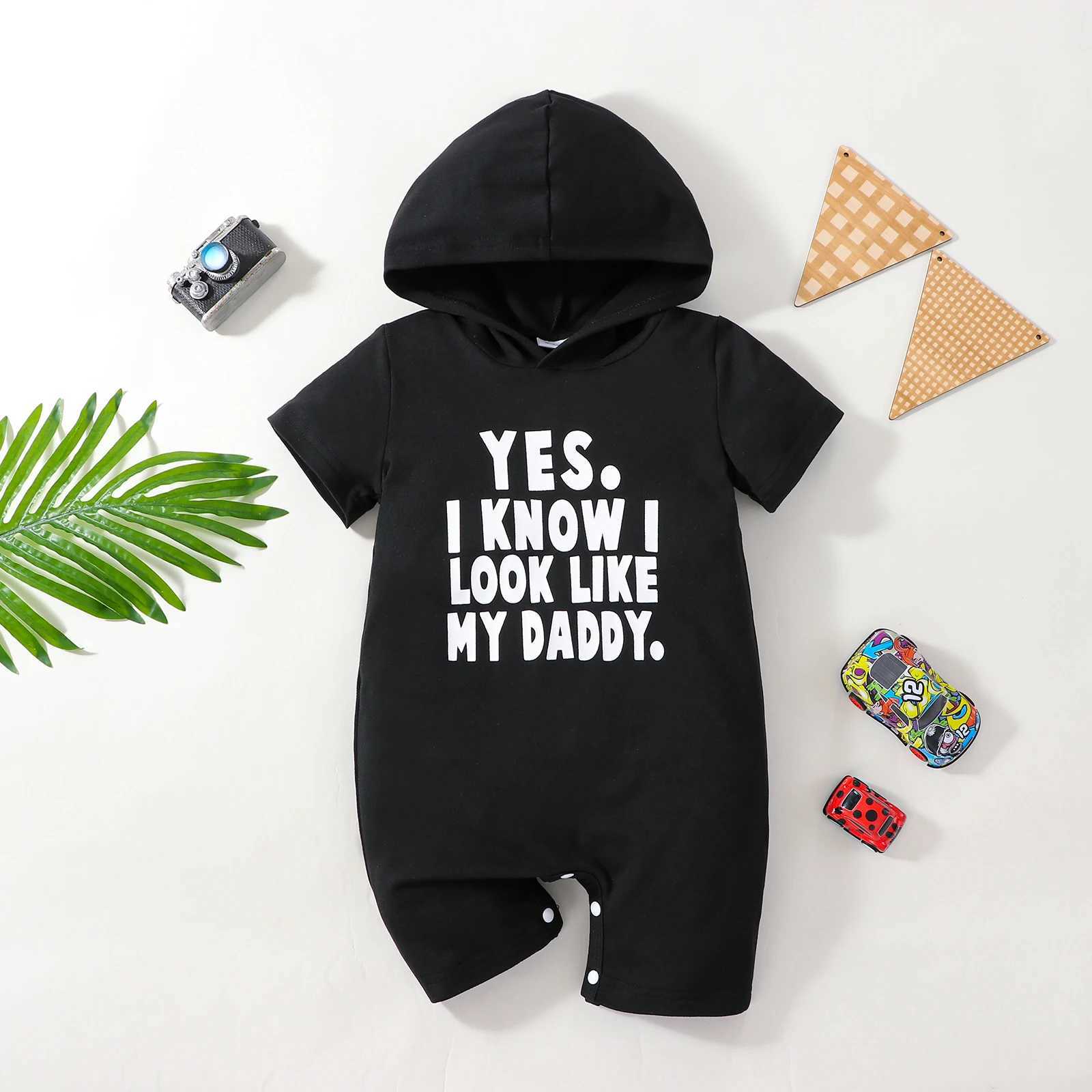 Boy casual Yes I know I look like my dad short sleeved jumpsuit W240812