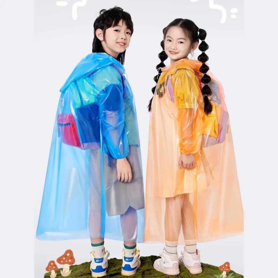 5 Pcs Disposable Rain Ponchos for KidsRain Ponchos Family PackClear Kids PonchosIndividually Wrapped Y240810