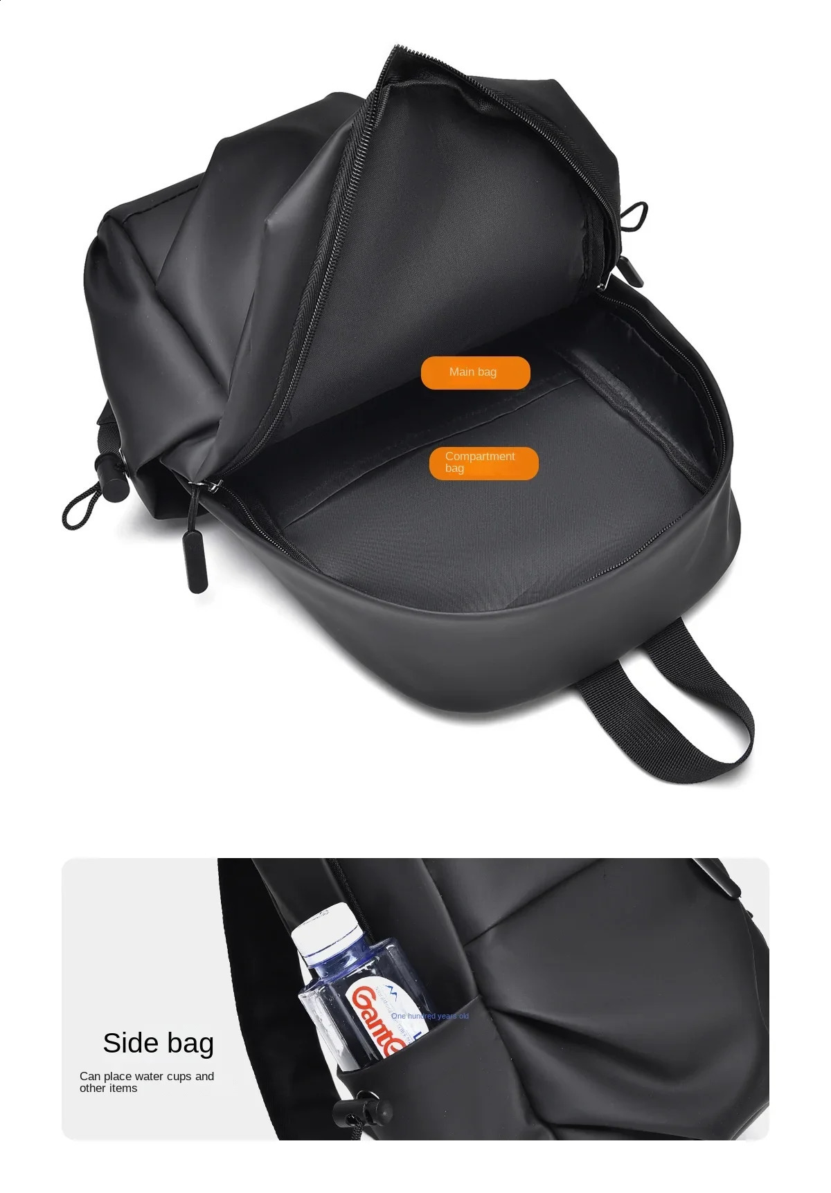 Waterproof Mens Pu Leather Backpack Used for Commuting and Traveling School Backpacks Mochila Hombre Mini Bolsa 240813