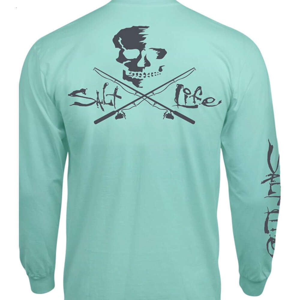 Long Sleeve Shirts For Men Sweatshirt Salt Life Skull And Poles Classic Fit Shirt T Shirt Graphic Tee Streetwear Casual Tops Clothes sweatshirts