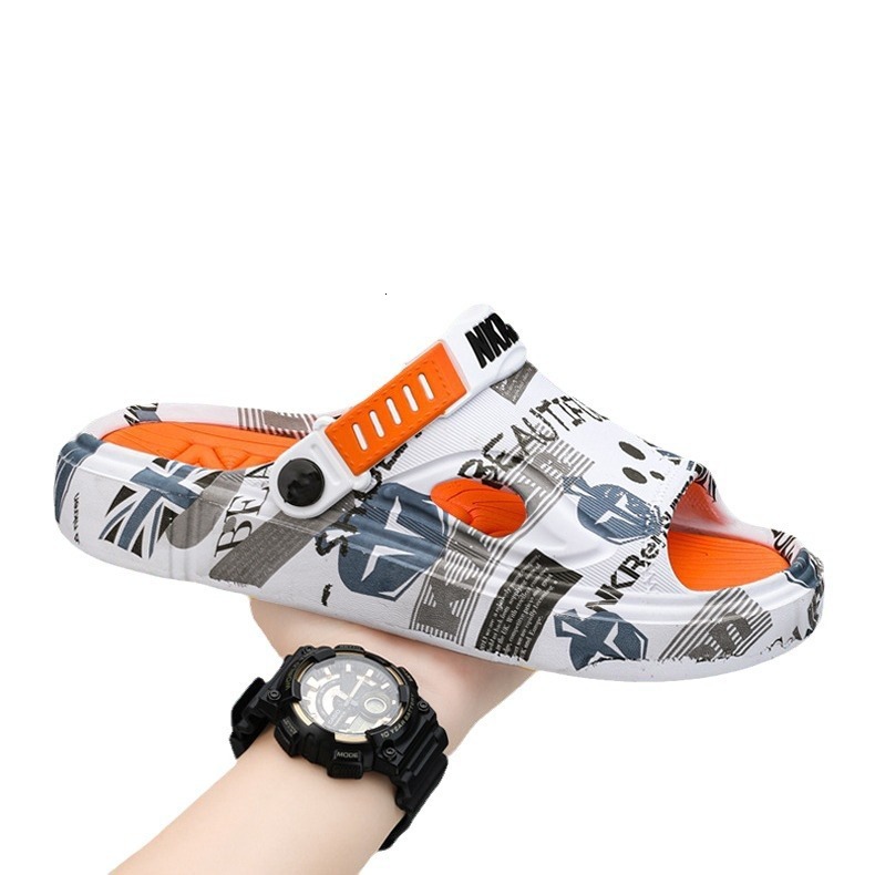 Men's sports sandals for summer wear anti slip odor proof thick sole dual-use sandals men's and women's beach shoes