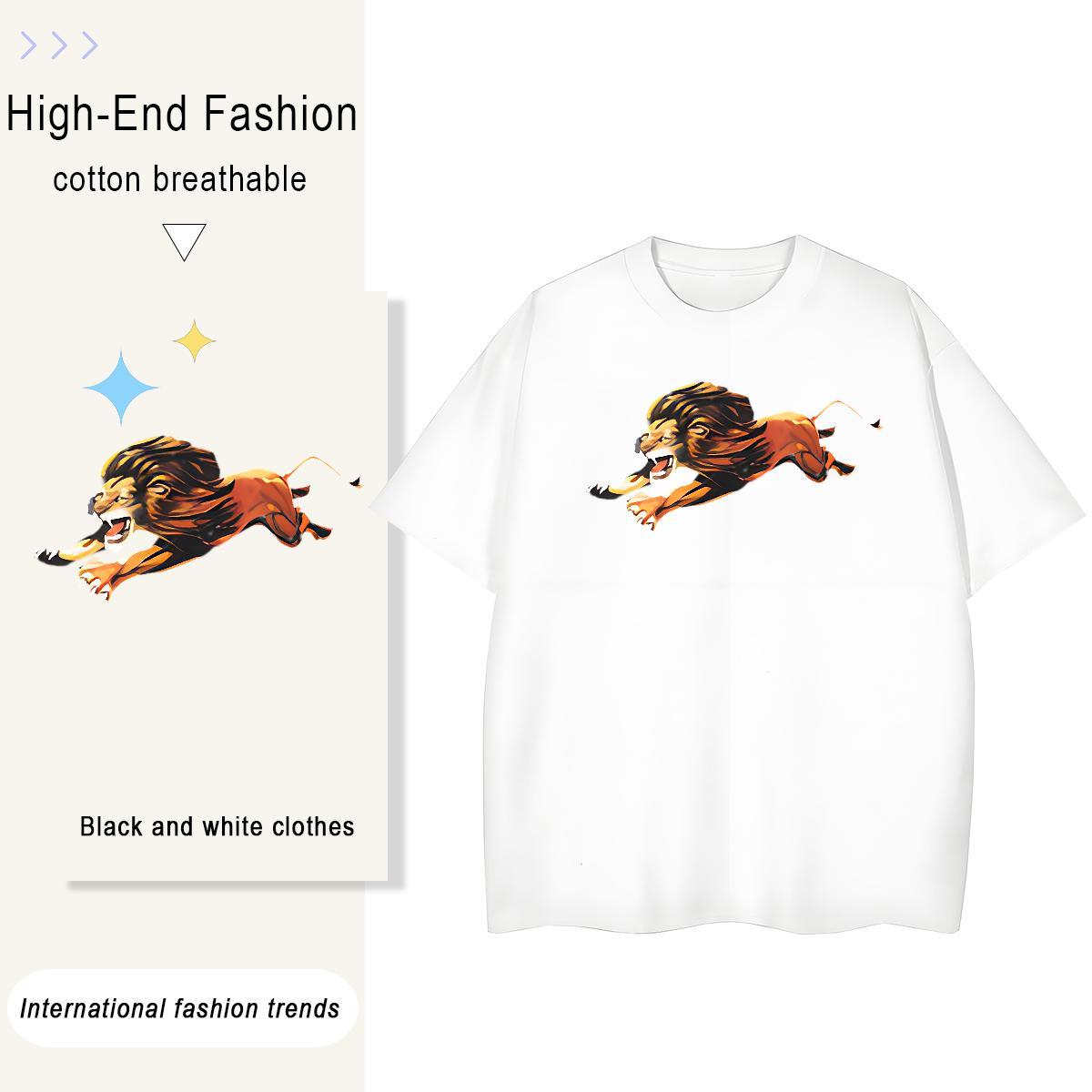 2024 Summer Tshirts Street wear Hip Hop 230g 100% Cotton Clothes Pure Cotton Comfortable T Shirts Men Custom Print Plus Size