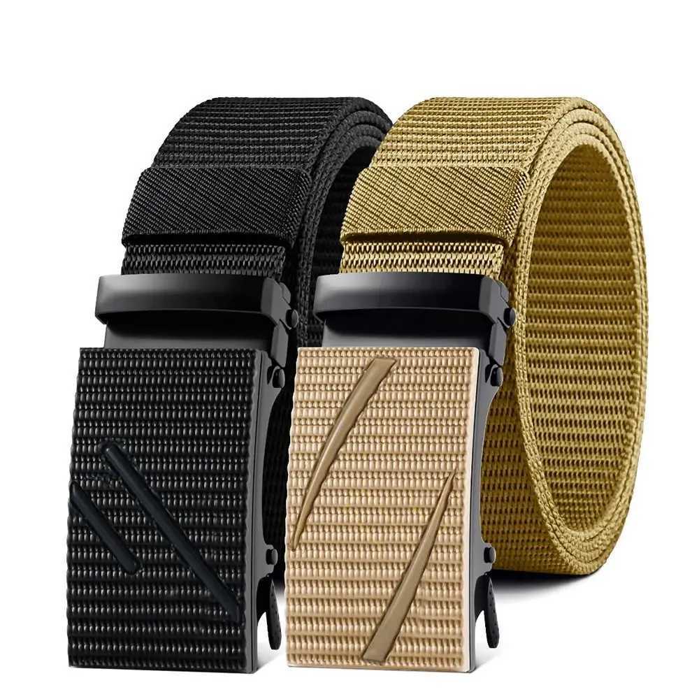 Mens casual denim breathable nylon belt tactical waistband alloy buckle belt outdoor accessories W240807