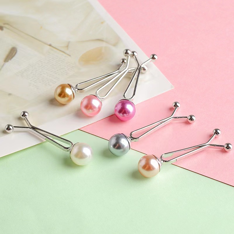U-shaped pearl clip multifunctional brooch clip fixed decorative buckle