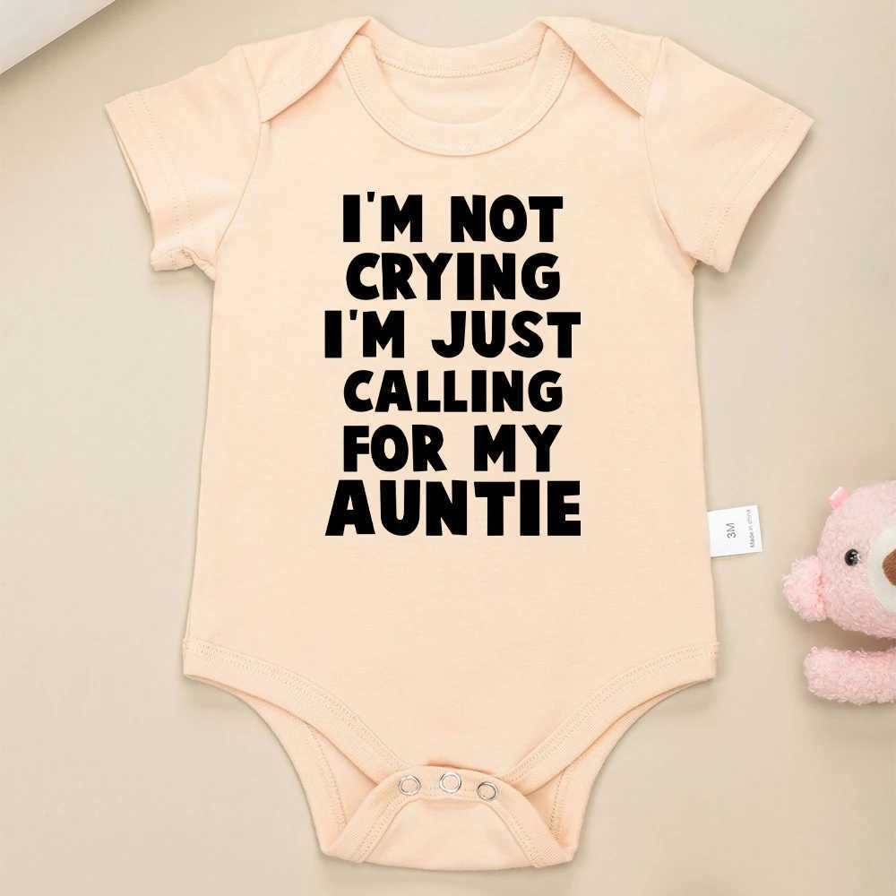 Auntie gift baby boy and girl clothing cotton short sleeved O-neck family newborn Onesie pajamas European popular fast delivery W240812