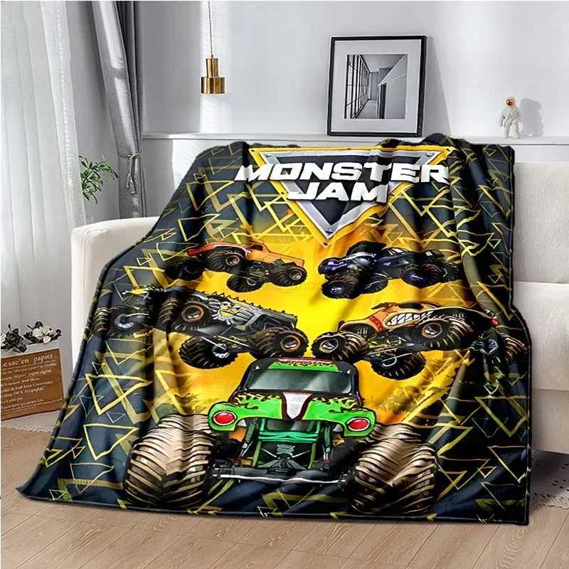 Monster Jam Grave Digger Truck Hot Wheels Sofa Blanket Lightweight Warm Insulation Blanket Bed Office Car knee padsThrow BlanketXJ240813