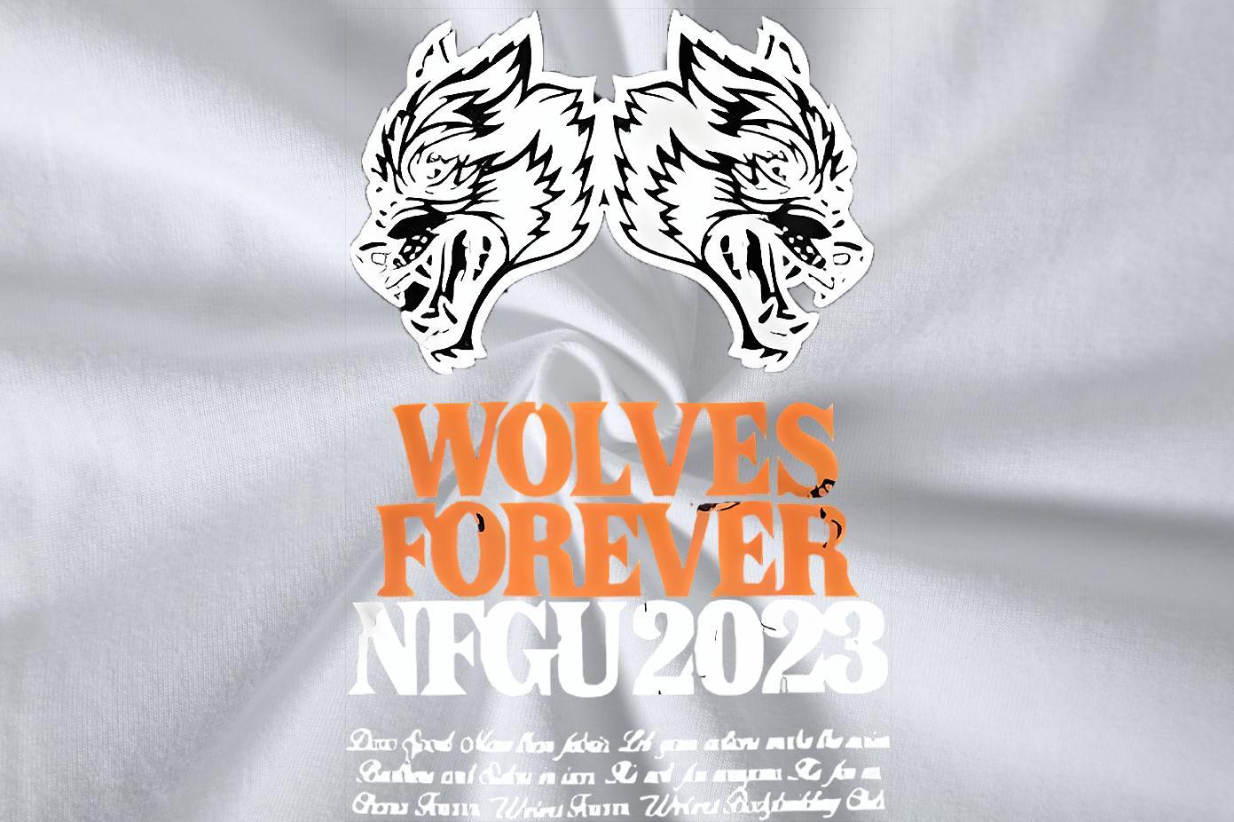 Wholesale Tshirts wolf Outdoor 230g Pure Cotton Tops Tees Crew Neck High Quality T shirt Cartoon Printing L-4XL