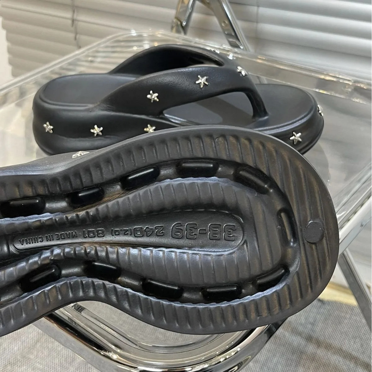 Punk Star Rivet Flip Flops Women Summer Indoor Platform Anti Slip Slippers Y2k Female Outdoor Beach Slippers Ladies Sandals 240809