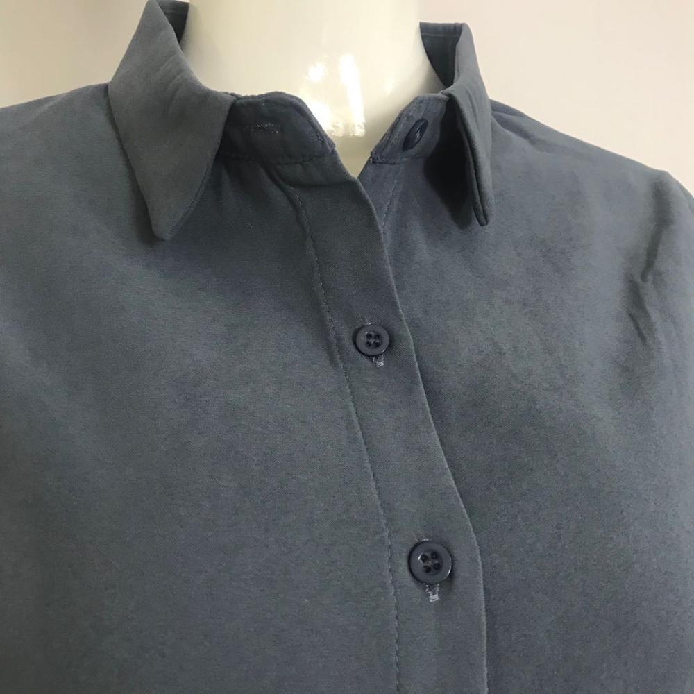 Women blouse vintage Turn-down Collar Spring Autumn Lantern