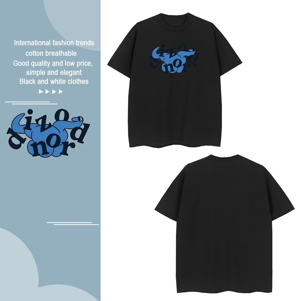 TOP Quality cartoon T shirt Casual Couples T Shirts 230g Pure Cotton Wholesale Short Sleeve O-Neck Custom Print Plus Size Tees Shirts