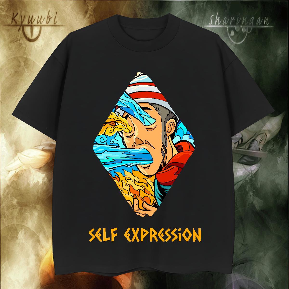 Cool portrait T Shirt For Man Outdoor Tshirts 100% Cotton 230g Classic Casual Breathable Crew Neck DIY Anime Clothes