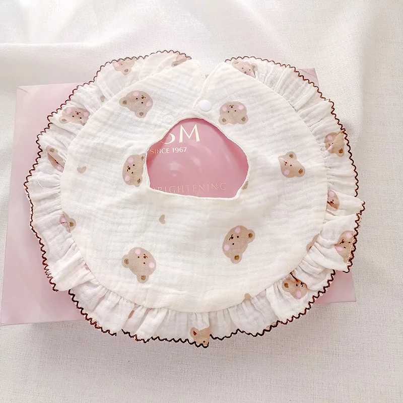 Bibs Burp Cloths New Sweet Floral Lace Baby Feeding Drool Bib Infants Saliva Towel Soft Cotton Burp Cloth For Newborn Toddler Kids Boy Girl BibsL4812