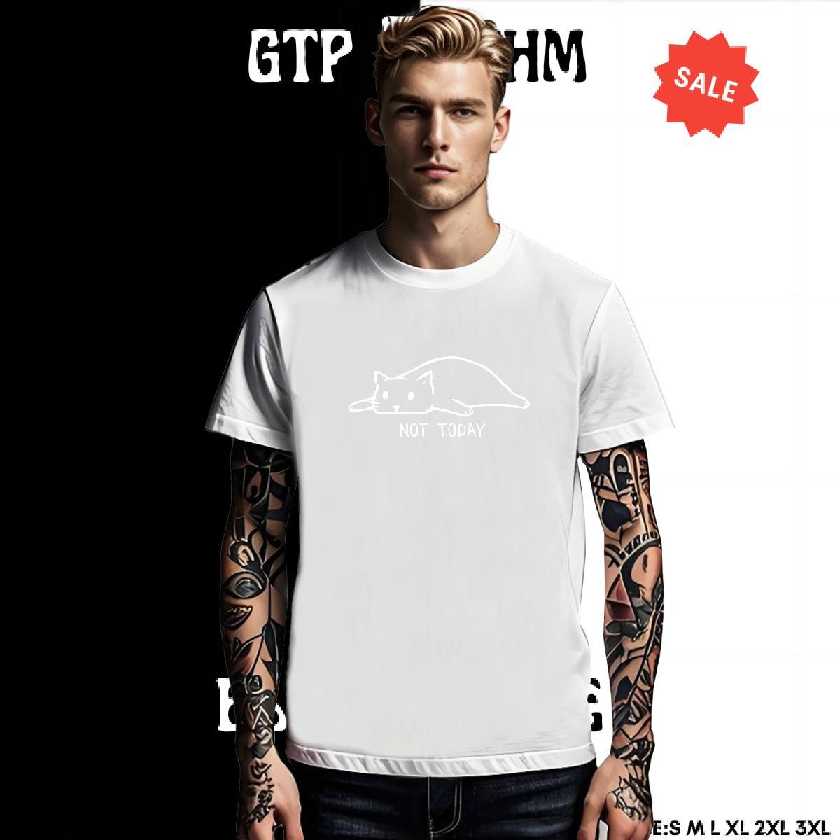 Free Shipping Men Tees Spring Summer 100% Cotton 230g Plus Size Custom Pure Cotton cat T-Shirts for Men Casual New Tshirts