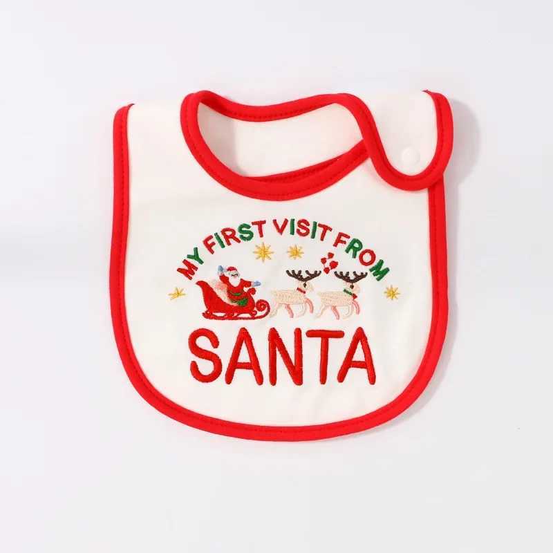Bibs Burp Cloths Soft Baby Bibs Saliva Towel 3 Layers Baby Girls Cotton Bibs Christmas New Year Little Boys Waterproof Infant Burp ClothsL4812