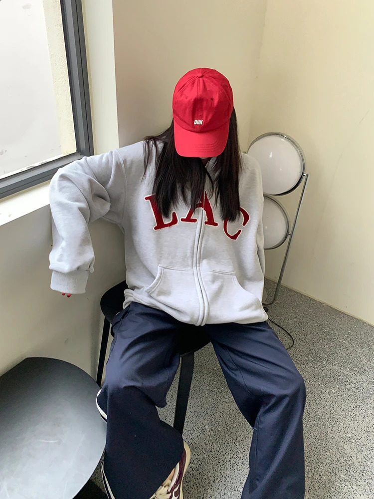 Basic Long Sleeves Chic Letter Printed Female Hoodies Autumn Simple Hooded Fashion Contrast Color Loose Casual Women Hoodies 240812