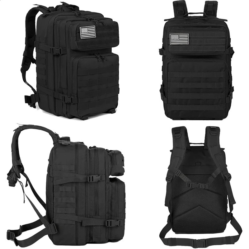 45L tactical backpack mens hiking Daypack Bug Out Bag Lage MOLLE 3day outdoor camping trip 240813