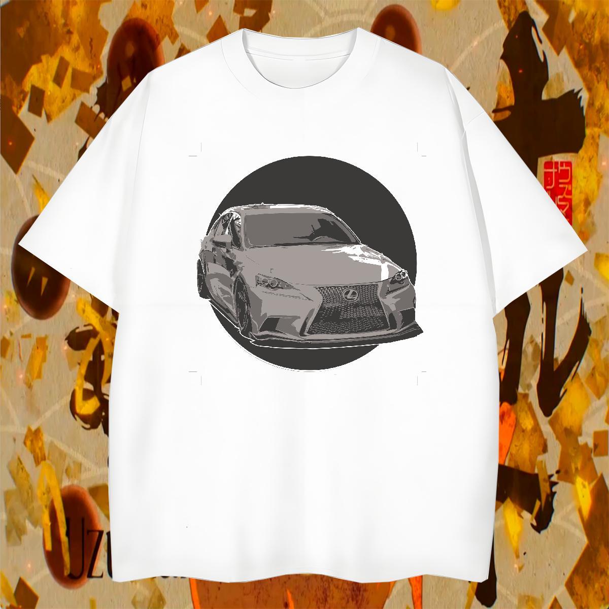 TOP Quality Tshirts Casual 230g 100% Cotton Black White Round Neck Short Sleeve car T Shirt For Man DIY Customized Clothings