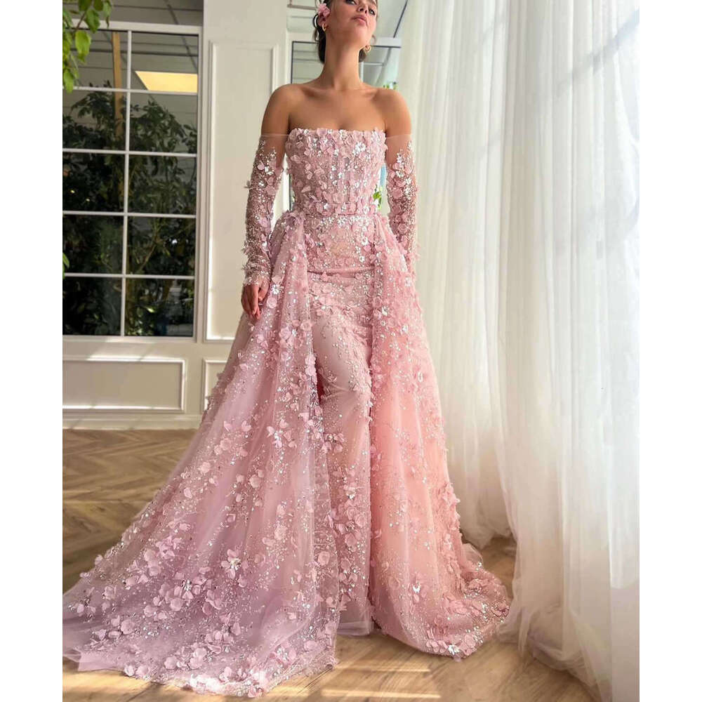 Pink Sheath Gown Wedding Dresses Appliques wers Pattern Lace Bridal Gowns Big Vestidos De Novia Custom Size Colour