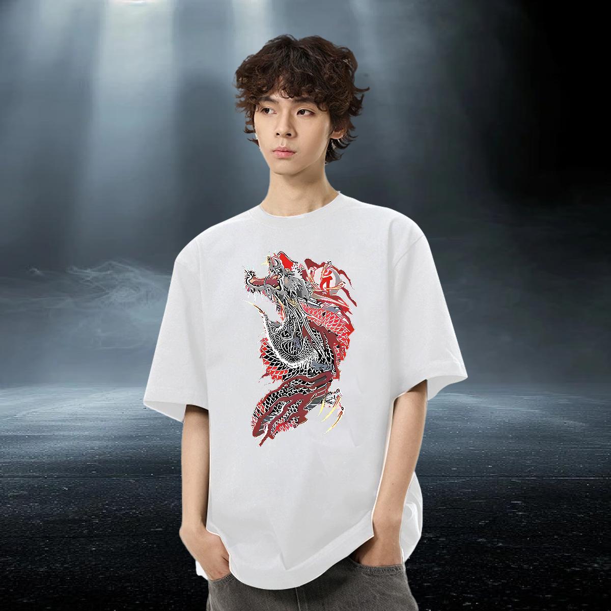 Brand Mens Tshirts Casual 230g 100% Cotton Custom Print Oversized Breathable Short Sleeve T shirt Stylist Tee Shirt