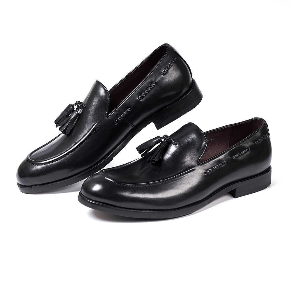 CMM New Liusu Loafer Shoes for Men Made of Genuine Leather and Cowhide with Pointed Tips Suitable for Both Business and Casual Wear