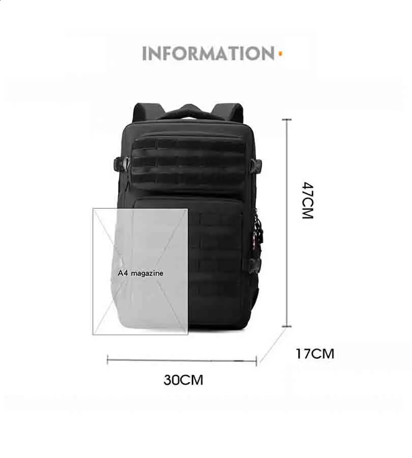 45L outdoor highcapacity tactical backpack camouflage mens sports mountain multifunctional camping shoulder bag 240813
