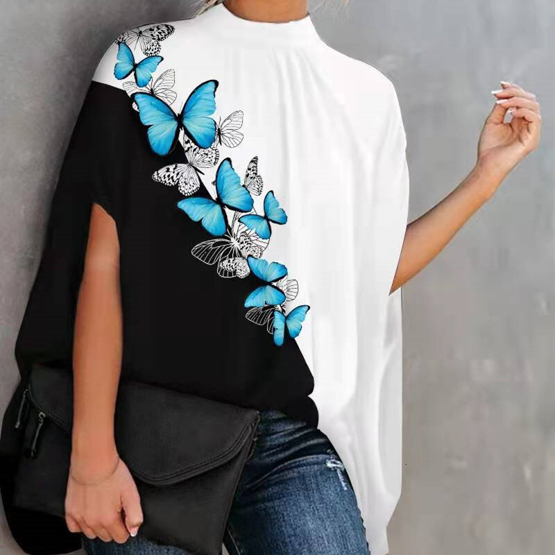 2024 Summer Plus Size Ladies Shirts Women Blouse Tops S-2XL