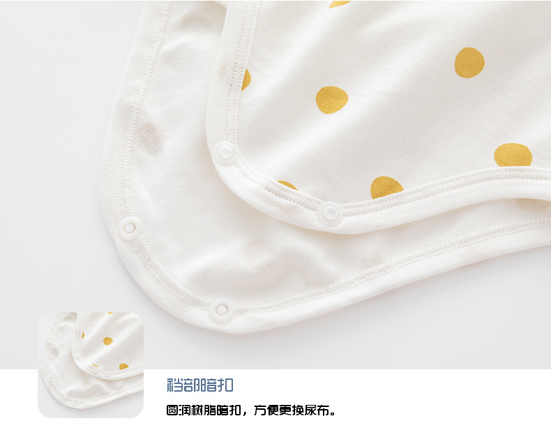 Baby butt-jacket Spring and autumn baby triangle clothes pure cotton newborn long sleeve polka dot onesie boneless climbing suit
