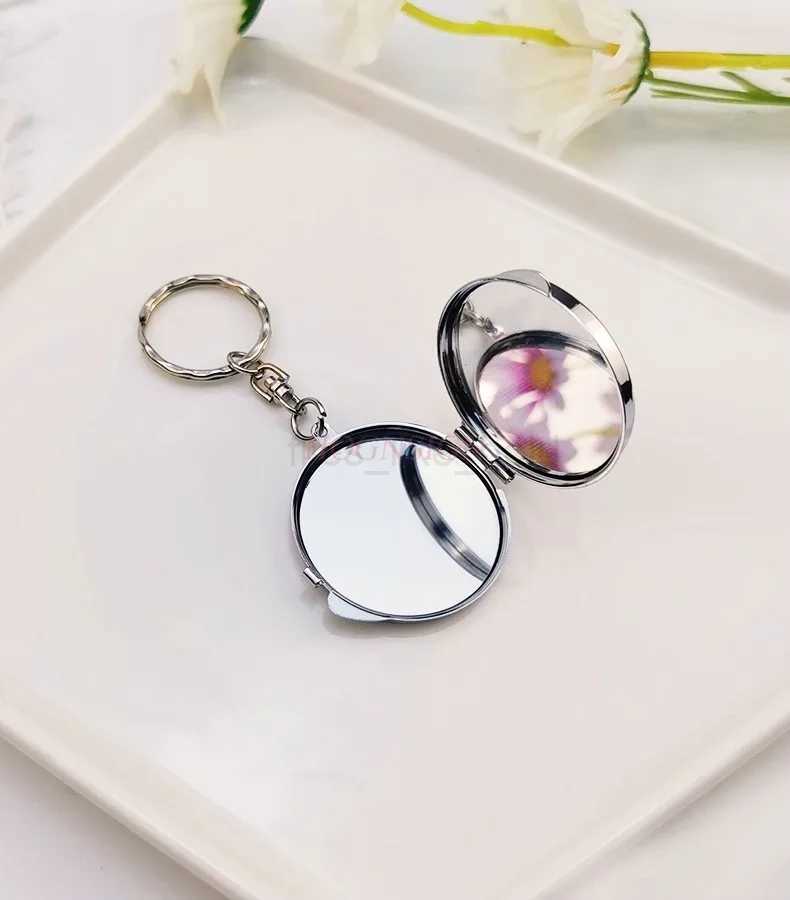 Portable Mirror Keychain Mobile Pendant Girl Single Face Mirror Makeup Mirror W240813