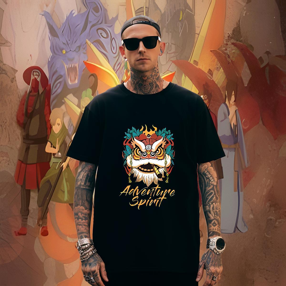 Unisex T Shirts Men Outdoor Men Tshirts 100% Cotton 230g Fashion Designer Breathable Soft Anime Print Clothes