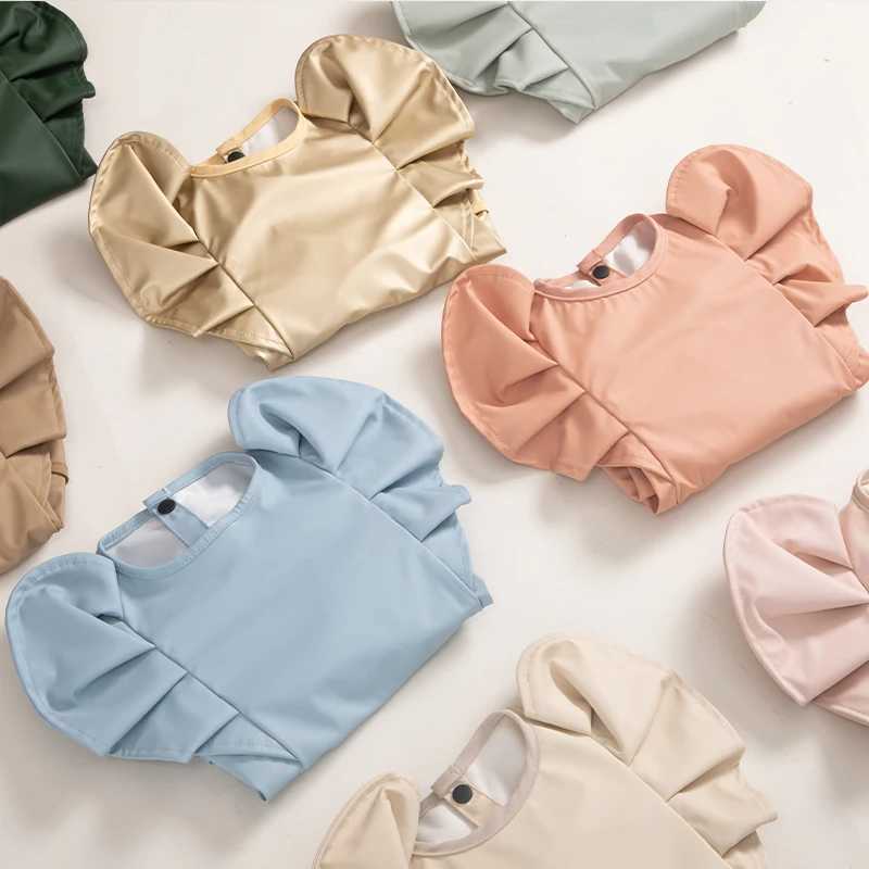 Bibs Burp Cloths Waterproof Baby Bibs Angel Wings Newborn Feeding Bib Kids Long Sleeve Art Smock Anti-dirty Dinning Apron with Pocket Baby StuffL4812