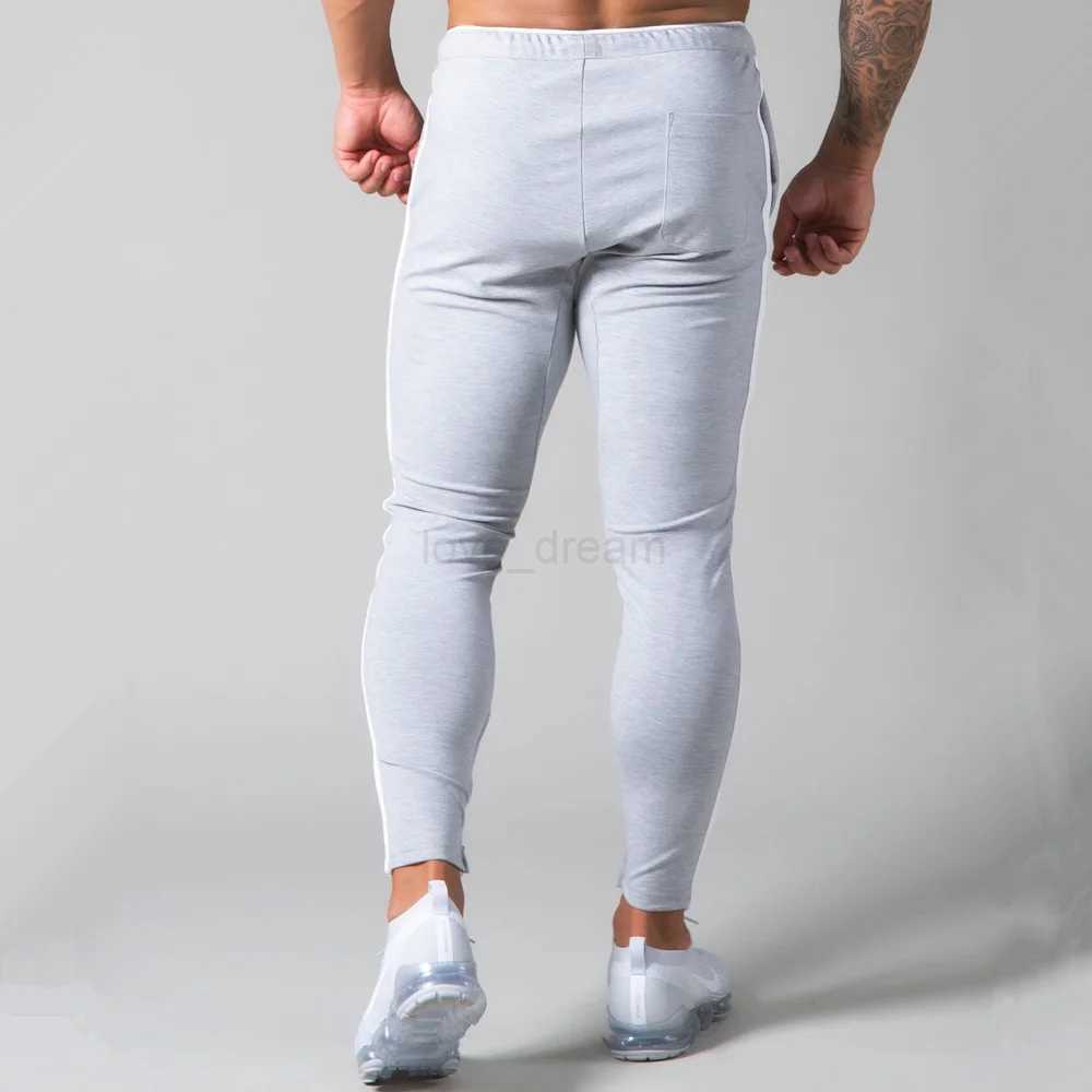 2023 New Jogger Gray Gym Fitness Bodybuilding Training Pants Mens Jogging Casual Fashion Classic Side Stripe Sweatpants MaleXJ240813