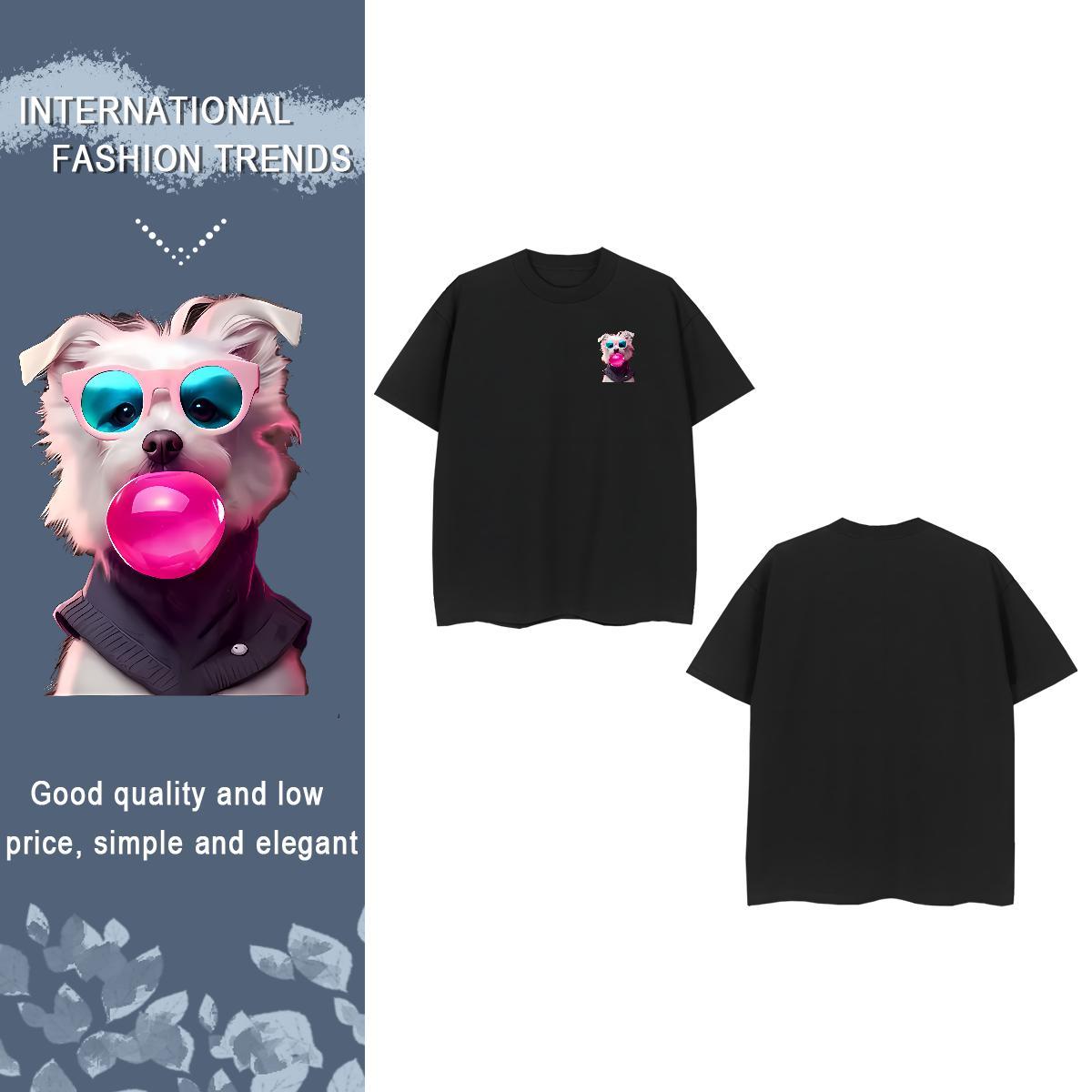 T Shirt For Man 100% Cotton 230g Sports Casual Breathable Crew Neck Floral Print Men Tees Factory Direct High Quality Tee Shirt