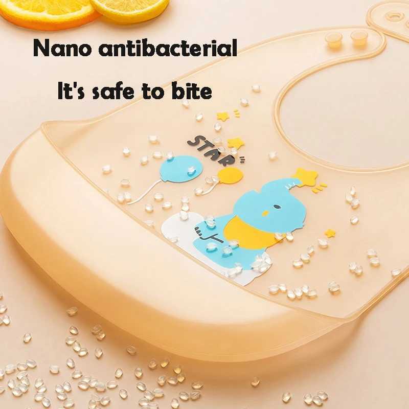 Bibs Burp Cloths Waterproof Baby Bibs Kids Silicone Ultra-soft Light Feeding Supplementary Food Bibs Baby Saliva Bag Newborn Baby AccessoriesL4812