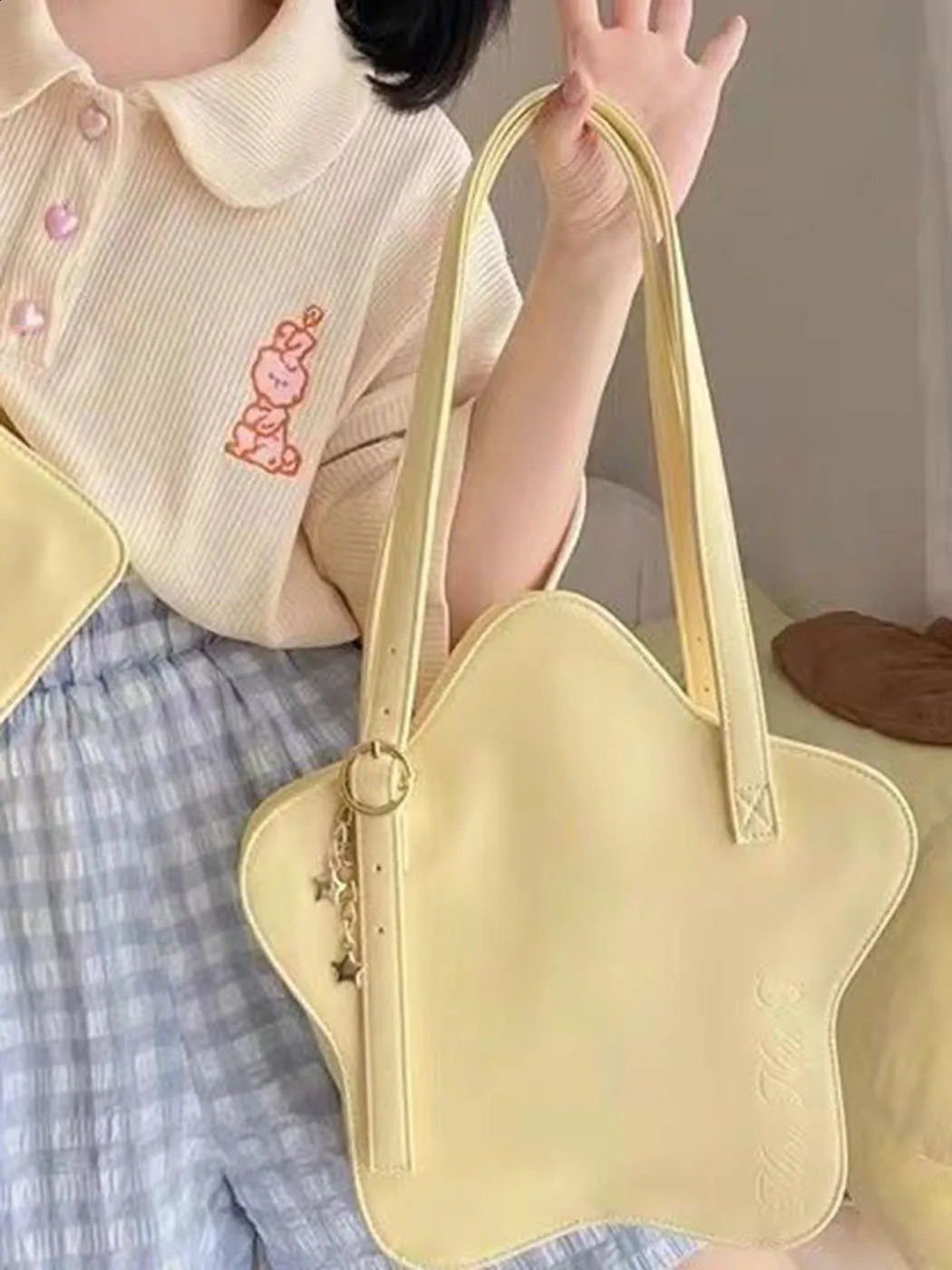JIAERDI Star Yellow Y2k Handbag Women Harajuku Pu Leather Chic Solid Jk Shoulder Bag Ladies Retro Cute Lolita Mini Bag Aesthetic 240813